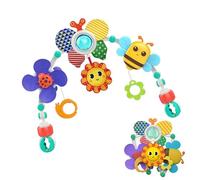Stroller Activity Arch Toy - Arch Play a tema animale per sedile e bacino | Sensory Travel Toy With Windmill & Rattle | Universal Infant For Pram, Bouncer e Crib - Pieghevole e portatile