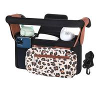 Stroller Bag Organizer, grande capacità per bambini, stroller Attachment Pouch, borsa multipla, tessuto Oxford Oxford, per bottiglie, diapers, e wipes Storage