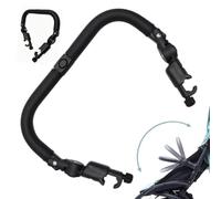 Stroller Bumper Bar | Universal PU Leather Armrest | Adjustable Crossbar