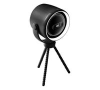 Stroller Fan, Portable Ventilator, Adjustable 100-Speed Airflow, Built In Night Light, USB Rechargeable, Personal Cooling Device for Travel, Desk, Beach, Camping Use, Black/White