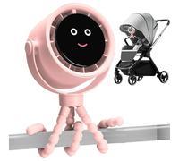 Stroller Fan Rechargeable, Small Baby Cooling Device, 360° Rotatable Air Cooler, Flexible Tripod Base, Battery Operated Design, Quiet Wind Flow, Perfect for Crib, Car Seat, Bike, Treadmill