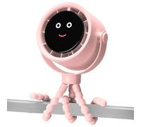 Stroller Fan Rechargeable, Small Baby Cooling Fan, 5.83x3.15x6.81inches, 360° Rotatable Air Cooler, Flexible Tripod Mount Design, Ideal for Summer Use on Crib, Car Seat, Treadmill