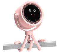 Stroller Fan Rechargeable, Small Cooling Baby Fan with Flexible Tripod, 360° Rotating Battery Operated Air Cooler for Car Seat Crib Bike Treadmill Summer Use, 5.83x3.15x6.81 inches
