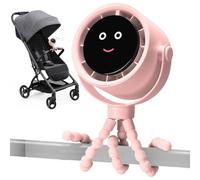 Stroller Fan, Small Portable Cooling Fan, 5.83x3.15x6.81in Rotatable Stroller Accessory, Erogomic & Lightweight, Battery Operated Air Cooler for Summer Use, Crib, Car Seat, Bike