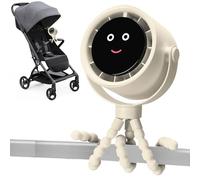 Stroller Fan, Small Portable Cooling Fan, 5.83x3.15x6.81in Rotatable Stroller Accessory, Erogomic & Lightweight, Battery Operated Air Cooler for Summer Use, Crib, Car Seat, Bike