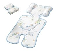 Stroller Liner, Breathable Seat Cushion, Universal Cooling Insert Pad, Cotton Mesh Airflow Layer Design, Stroller Comfort Mat Support, Outdoor Travel Walk Summer Park Shopping 27.56x12.99 inches