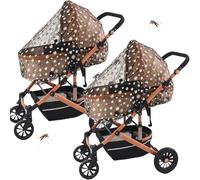 Stroller Net Cover, Bassinet Net, Multipurpose Baby Crib Shield with Maximum Airflow and Full Protection Design for Babies During Naps or Travel, 2 Pieces