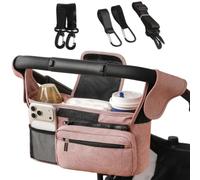 Stroller Organizer Waterproof Large - Capacity Universal Caddy | | Pram Hanging Bag Long-Tail Insulated Cup Holder Phone Pocket Adjustable Strap Pushchair Storage Accessory