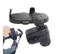 Stroller Phone Mount | Scooter Cell Phone Clamp | Flexible Handlebar Clip | Cell Ṕhone Holder | 360° Rotating Universal Holder For Exercise Bikes And Commuting | Secure Navigation Bracket For Travel