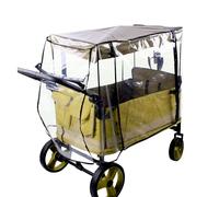 Stroller Rain Cover, Windproof Trolley Canopy Shield, Trasparente Weather Protector, Full Coverage Design, Easy Access Zipper Front for Walking, Garden, Picnic, Beach, Outdoor Use