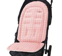 Stroller Seat Liner, Baby Stroller Cushion, 14.17x25.2 Inches Size Soft Pushchair Pad Replacement, Reversible Breathable Mat for All Season Use, Flannel Honeycomb Grid
