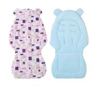 Stroller Seat Liner - Soft Pad Cotton Foldable Baby, Pushchair Cushion | Reversible Baby Carriage Seat Liner | Comfortable Universal Stroller Mat For Pram, Car Back Seats, Infant Toddl