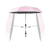 Stroller Sun Shade, Baby Parasol with UV Protection, Breathable Design, Adjustable Cover for Outdoor Use, Beach, Kids, Wheelchair, Stroller Applications, Black, Pink