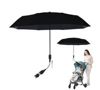 Stroller Sun Shade, Baby Strollers Ombrellone, Breathable Uv Protection Canopy, Stabile Sun Shield, (1 Pack Black), for Outdoor Walks, Beach, Wheelchair, and Travel Use