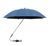 Stroller Umbrella Parasol, Umbrella With Clamp, Extra Large Uv Protection Sun Brolly With Clamp, 360° Adjustable Canopy For Strollers, Sunshade For Baby Carriage, Steel Bone