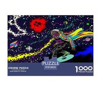 Strolling in Space Puzzle 1000 Pièces Pour Adultes Et Enfants Dès 14 Ans Jeu De Patience Et De Réflexion De Qualité Supérieure Décoration De La Maison 38x26cm/1000pcs