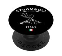 Stromboli Isole Eolie Vulcano Italia Bandiera Italiana PopSockets PopGrip Adesivo