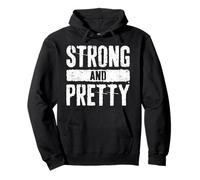 Strong And Pretty Camicia Uomo Donna Strongman Gym Workout Felpa con Cappuccio