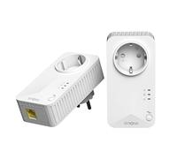 Strong AV600Mbps Kit Powerline con Pass-Through, Presa Integrata, Ripetitore Powerline Ethernet HomePlug AV2, Plug & Play, Compatibile con Router, Modalità Risparmio Energetico, Porta LAN 100Mbps