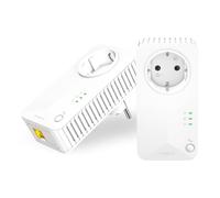 STRONG AV600Mbps Kit Powerline con Pass-Through, Presa Integrata, Ripetitore Powerline Ethernet HomePlug AV2, Plug & Play, Compatibile con Router, Modalità Risparmio Energetico, Porta LAN 100Mbps