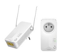 STRONG AV600Mbps Kit Powerline con Pass-Through, Presa Integrata, Ripetitore Powerline Ethernet HomePlug AV2, Plug & Play, Compatibile con Router, Modalità Risparmio Energetico, Crema