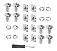 Strong Bolt Set, Reinforced Pad Mount Fixings, 0.51 Inches Locking Thread Bolts with Tight Grip, Premium Metal Mounting Pieces, Athletic Plate with Compact Style, Field Accessory for Game Practice