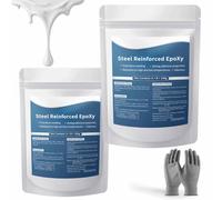 Strong Clay Iron Adhesive, Mouldable Two-Component Repair Paste for Sealing Gaps, Patching Broken Edges and Fixing Household Surfaces on Metal, Wood, Tile, Stone, Ceramic, Plastic and PVC (2pcs)