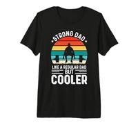 Strong Dad Like A Regular Dad But Cooler Gym Dad Fathers Day Maglietta Premium