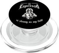 Strong Espresso and faith, popolare cafe chiesa con scritta PopSockets PopGrip per MagSafe