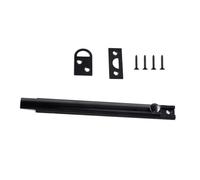 Strong Iron Sliding Bolt with Spring Mechanism Includes Mounting Hardware Upgrades for Barn Bathroom French Doors Double Door Sliding Bolt