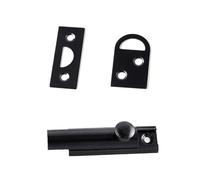 Strong Iron Sliding Bolt with Spring Mechanism Includes Mounting Hardware Upgrades for Barn Bathroom French Doors Double Door Sliding Bolt