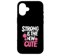 Strong is the New Cute, Women’s Fitness & Gym Motivation Custodia per iPhone 16