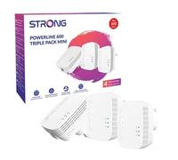 STRONG Kit adattatore Powerline AV600, extender Ethernet Powerline HomePlug AV2, Plug & Play, sicurezza con un solo pulsante, modalità di risparmio energetico, porte LAN da 100 Mbps