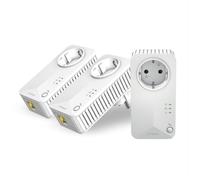 Powerline 600 Triple Pack EU V2 Confezione Tripla di 3 Adattatori Powerline 600 Colore Bianco