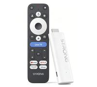 STRONG LEAP-NOVA-X TV Stick 4K UHD, Android 14, 32GB Memoria, Dolby Vision, HDR10+, Wi-Fi 6, Controllo Vocale, HDMI 2.1, Streaming Oltre 5000 App - Bianco