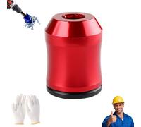 Strong Magnetic Screw Ring - 1/4 Inch/6.35mm Universal Magnetic Screw Ring Head for Screwdriver Head Magnetic Ring, Ensuring Secure Grip and Easy Use (Red)