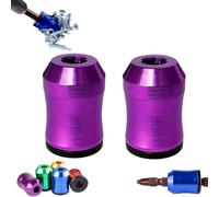 Strong Magnetic Screw Ring - Never Drop Another Screw Again, ¼ Inch/ 6.35 mm Bit Magnetizer Ring - Removable Magnetic Screwdriver Drill Bit Holder for Hex Screwdriver And Power Bits (2PCS-Purple)