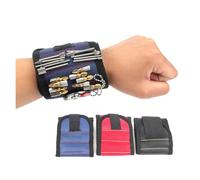 Strong Magnetic Wristband with 15 magnets | Cool Gadgets & Professional Tool for Men | Adjustable Wrist Belt Belt Holds Screws, Nails, Drill Bits, Bulls | Durable Worksite Organizer(Blue)