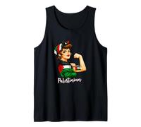 Strong Palestinian Girl Woman Girlfriend Palestine Flag Canotta