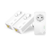 Powerline 600 Triple Pack EU V2 Confezione Tripla di 3 Adattatori Powerline 600 Colore Bianco