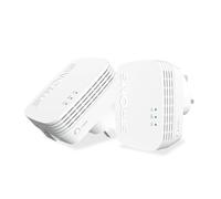 STRONG POWERL600DUOMINIUK AV600 Mini Powerline Adapter Starter Kit, confezione da 2, portata fino a 300 m, nessuna configurazione richiesta, spina UK, bianco
