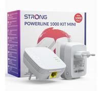 STRONG - Powerline 1000 Duo Mini - 2 Adattatori 1000 Mbps - Accesso a Internet ad Alta Velocità - Portata di 30 m - Compatibile con Tutti i Modem/Router - Ethernet - Installazione Facile - Bianco
