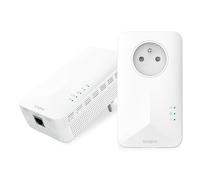 STRONG Powerline 1000 Kit - CPL WiFi AC1200 Mbps con Gigabit Port, Integrated Socket, Compatibile con qualsiasi Box/Router, Presa filtrata, Plug and Play