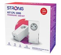 STRONG - Powerline 1000 Kit - Presa Duo CPL - Kit CPL - 1000 Mbps - Compatibile con qualsiasi Box/Router - 1 Porta Ethernet + Presa filtrata - Installazione rapida - Accesso Internet ad alta velocità