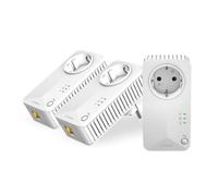 Powerline 600 Triple Pack EU V2 Confezione Tripla di 3 Adattatori Powerline 600 Colore Bianco