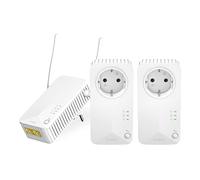 Powerline WiFi 600 Triple Pack V2 Confezione Tripla di 2 Adattatori Powerline 600 + Adattatore Powerline Wi-Fi 600 Colore Bianco