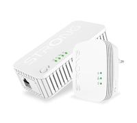 STRONG - Powerline WiFi 1000 Duo Mini - Adattatore Powerline 600 Mbps + WiFi 750 Mbps - Internet ad Alta Velocità - Portata di 300m - Compatibile con Tutti i Modem/Router - Hotspot + Ethernet - Bianco