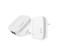 STRONG - Powerline Wifi 600 Duo Mini - 2 Adattatori 600 Mbps/Wifi 300 Mbps - Compatibile con Tutti i Modem/Router - Ethernet - Installazione rapida - Bianco