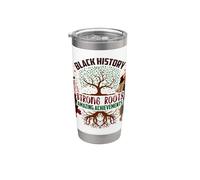 Strong Roots Juneteenth Black History Melanina Magic Women Bicchiere termico in acciaio inox doppia parete