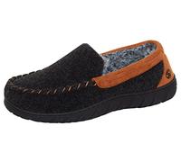 Strong Souls Pantofole da uomo in memory foam, foderate in finta pelle di pecora, antiscivolo, per interni ed esterni, antiscivolo, Feltro grigio., 44 EU